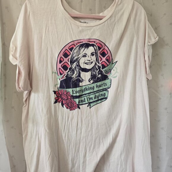 EUC Pink Leslie Knope Tee - Picture 2 of 4